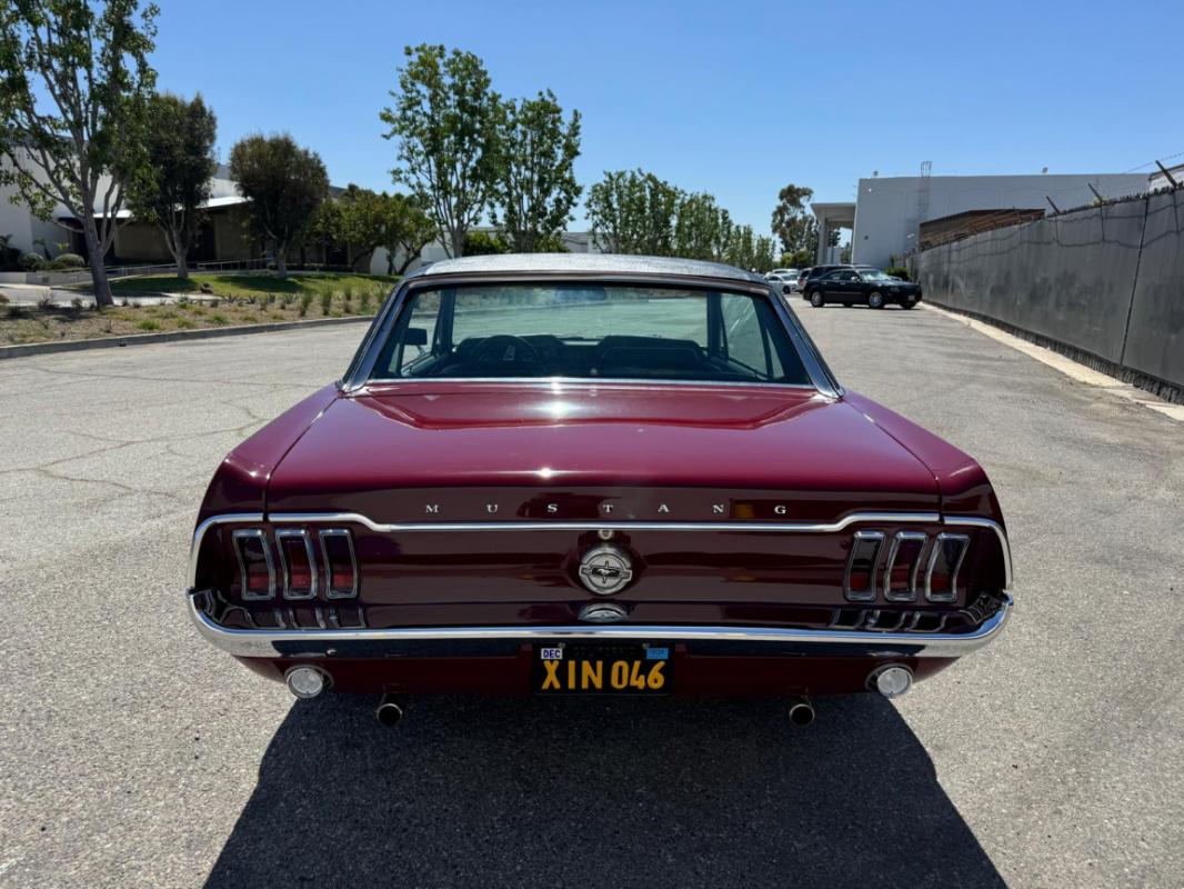 Ford Mustang - COUPE TOIT VINYLE NOIR ROUGE 1968 CODE C